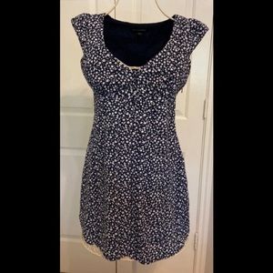 Banana Republic Blue and White Floral Sleeveless Mini Dress